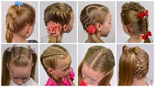 8 Braided Back To School HEATLESS Hairstyles Little girls hairstyles 28 LittleGirlHair [upl. by Ramsdell147]