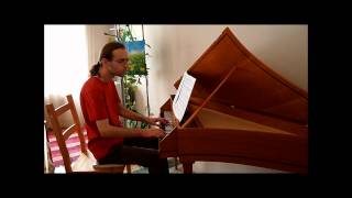 Bach Partita No 6 in e minor  Sarabande John Moraitis spinet [upl. by Anaer]