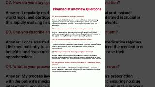 Pharmacist Interview  Pharmacy Interview questions shortsfeed shorts shortsvideo [upl. by Luann239]