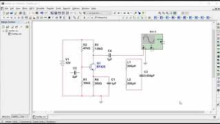 Hartley Oscillator Simulation using Multisim [upl. by Mersey]