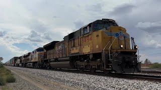 UP 8494 SD70ACe Leads Intermodal on the Lordsburg Sub in Bowie Arizona [upl. by Crockett]