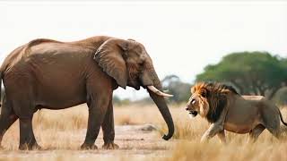 Elephant VS Lion  Who is the Smart amp powerful Animal [upl. by Emoraj911]