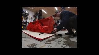 Kubota BX2816 snowblower with Poly skid shoes [upl. by Ruhtua]