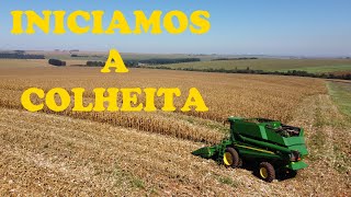 INICIAMOS A COLHEITA DO MILHO SAFRINHA 2023  JOHN DEERE S440 [upl. by Ettevey]