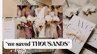 WAYS TO KEEP COSTS DOWN for your wedding  tips diy things we did  some wedding photos [upl. by Kobylak]