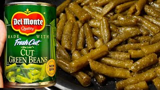 EASY Canned Green Beans Recipe  how to cook canned green beans [upl. by Nostrebor]