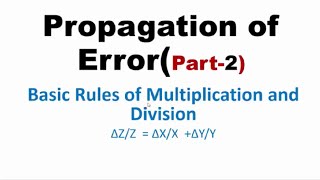 Basic Rules of MultiplicationDivision and Exponent of ErrorsPart2 IITJEE physics classes [upl. by Ilahtan519]