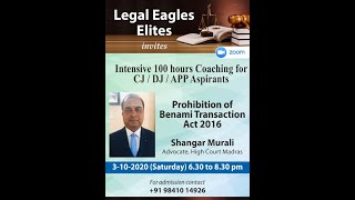 PROHIBITION OF BENAMI TRANSACTION ACT 2016 BY MR SHANGAR MURALI [upl. by Gabel938]