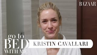 Kristin Cavallaris Nighttime Skincare Routine  Go To Bed With Me  Harpers BAZAAR [upl. by Ysnil]