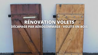 Décapage par aérogommage  rénovation de volets en bois avec les aérogommeuses ACF [upl. by Ah]