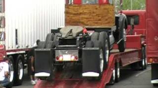 Unloading A 1947 GMC with A 671 Detroit Diesel Truck From The Trailer [upl. by Ramat]