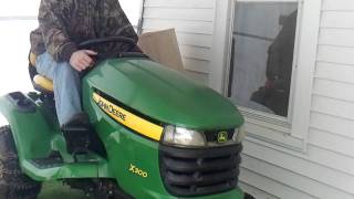 John Deere X300 Cold Start [upl. by Dleifxam]