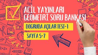 ACİL YAYINLARI GEOMETRİ SORU BANKASI Doğruda Açılar Test1 [upl. by Far]