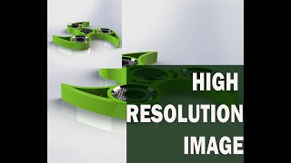 How to Change Solidworks 3D model into high resolution image  sldprt file to high definitionHD [upl. by Ayotak211]