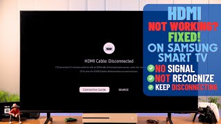 Fix No Signal Error From HDMI Connections Samsung Smart TV [upl. by Ardyaf]