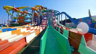 Looping Rocket WaterSlide at Marina Aquapark Waterland Istanbul Turkey Türkiye [upl. by Nirik]