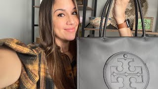 The New Ella Bio Tote From Tory Burch  Unboxing What Fits First Impressions and More [upl. by Ezirtaeb194]