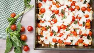 Cheesy Baked Caprese Casserole Recipe [upl. by Emerej]