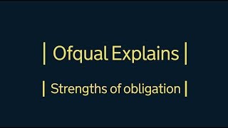 Ofqual Explains Strengths of obligation [upl. by Horn885]