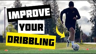 5 ESSENTIAL Dribbling Drills for Football  Soccer  Football Individual Dribbling Training [upl. by Efi]