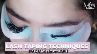 Lash Tutorial  Lash Taping Techniques  Beginner Lash Artist Tutorials [upl. by Frodi507]