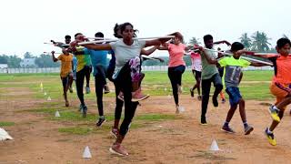 Running ABC Drills With Sticks  Sankaran Sports Academy Cuddalore [upl. by Arrim]