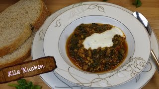 Frischen Spinat kochen nach Türkischer Art  Blattspinat Rezept mit Fleisch  Ispanak Tarifi [upl. by Phillane961]