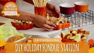 DIY Holiday Fondue Station  HGTV Friendsgiving [upl. by Noryv281]