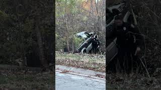 Pickup crashes into creek at Lincoln park [upl. by Annahsohs]