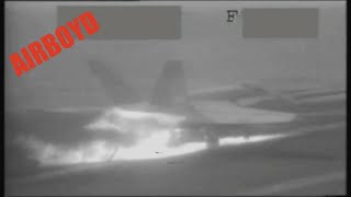 F18 Engine Fire At Sea [upl. by Rudman]