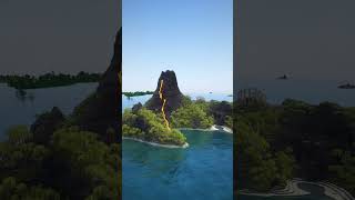 Volcanic Pirate Island minecraft minecraftideas minecraftbuildingtutorial minectraftbuilding [upl. by Refotsirhc449]