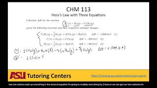 Hesss Law with Three Equations [upl. by Tnomyar]