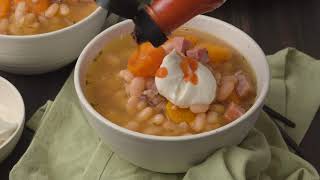 Crock Pot Ham And White Bean Soup [upl. by Nyleikcaj35]