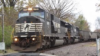 ex Conrail SD60M leads NS 817 Coal Train [upl. by Coheman]