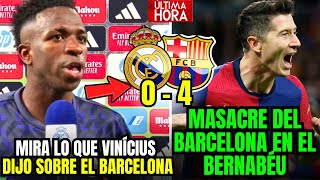 💥BOMBAZO VINICIUS DIJO esto SOBRE el FC BARCELONA DESPUÉS del PARTIDO LEWANDOWSKI LIDERA MASACRE [upl. by Evelina]