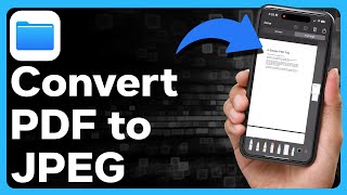 How To Convert PDF To JPG In Mobile [upl. by Lilahk]