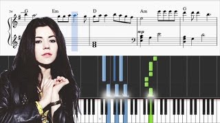 Marina And The Diamonds  Lies  Piano Tutorial  SHEETS [upl. by Loux]