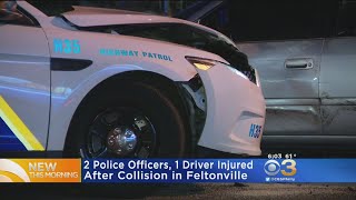 2 Police Officers 1 Person Injured After Crash In Feltonville [upl. by Westerfield861]