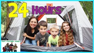 24 Hours Overnight In A Tent  That YouTub3 Family [upl. by Zeke515]