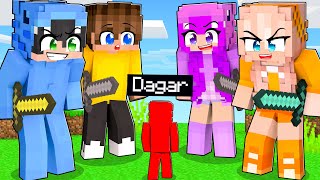 Dagar PEQUEÑO vs 4 ASESINOS en Minecraft [upl. by Nilad196]