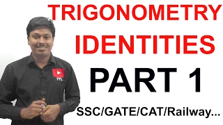 TRIGONOMETRY IDENTITIES  LESSON 1   SSCCATGATERailway [upl. by Hank]