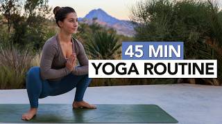 45 Min Yoga Routine  Full Body Beginner Friendly Yoga [upl. by Ansilme]