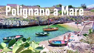 Polignano a Mare  Walking tour  Lama Monachile  Historic Center  Beach Cala Sala  PortAlga [upl. by Thacker20]