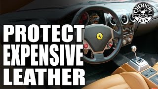 How To Clean And Condition Leather Seats  Ferrari F430  Chemical Guys Car Care [upl. by Okin988]