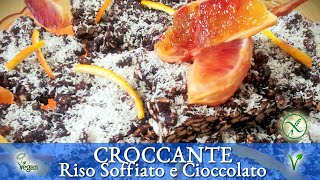 ❤ CROCCANTE RISO SOFFIATO CIOCCOLATO E COCCO ❤ ♕ RICETTA PIATTO ROSSO ♕ [upl. by Nailliw]