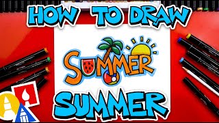 How To Draw Summer  Block Letters [upl. by Sybyl]