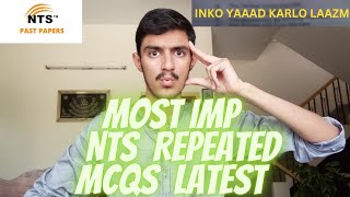 IMPORTANT NTS NAT MCQS  How to Prepare NTS NAT test  Tips to solve Nts [upl. by Ainomar]