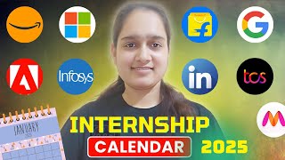 OFF CAMPUS Internship Calendar 2025  20 Opportunities faang [upl. by Hiamerej]