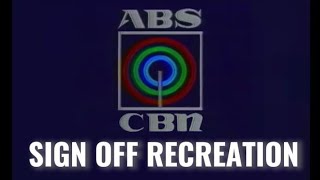 ABSCBN SIGN OFF 1989 Recreation [upl. by Ennagem]