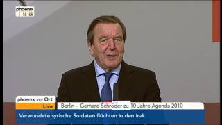 Gerhard Schröder zur Agenda 2010 am 11032013 [upl. by Debora]